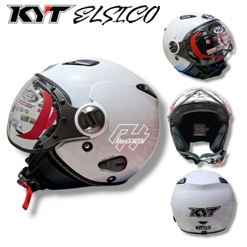 Helm KYT ELSICO WHITE | ELSICO PUTIH