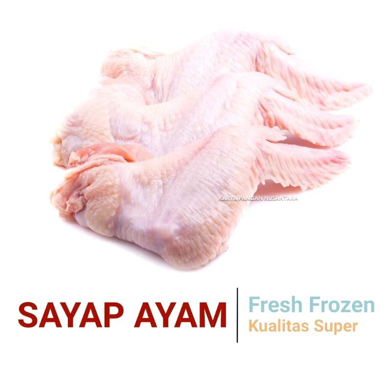 

CHICKEN WINGS/SAYAP AYAM SEGAR SAYAP AYAM BOILER PREMIUM 1 KG