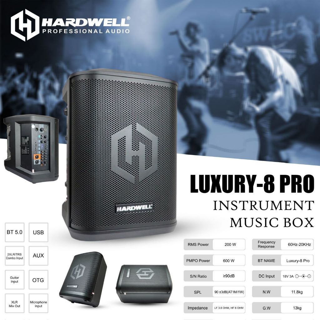 Portable Speaker HARDWELL LUXURY-8 PRO | HARDWELL LUXURY-8PRO | HARDWELL LUXURY8PRO | HARDWELL LUXUR
