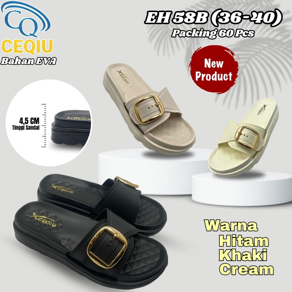 Sandal Wanita Dewasa, Sandal CEQIU  || EH 58B ||  sandal Fashion  uk 36-40