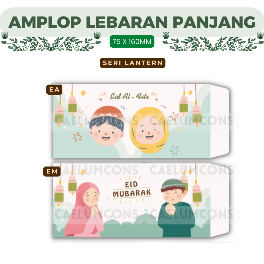 

Amplop Lebaran PANJANG [30 lbr 2 MOTIF] Seri Salam Karakter - Portrait