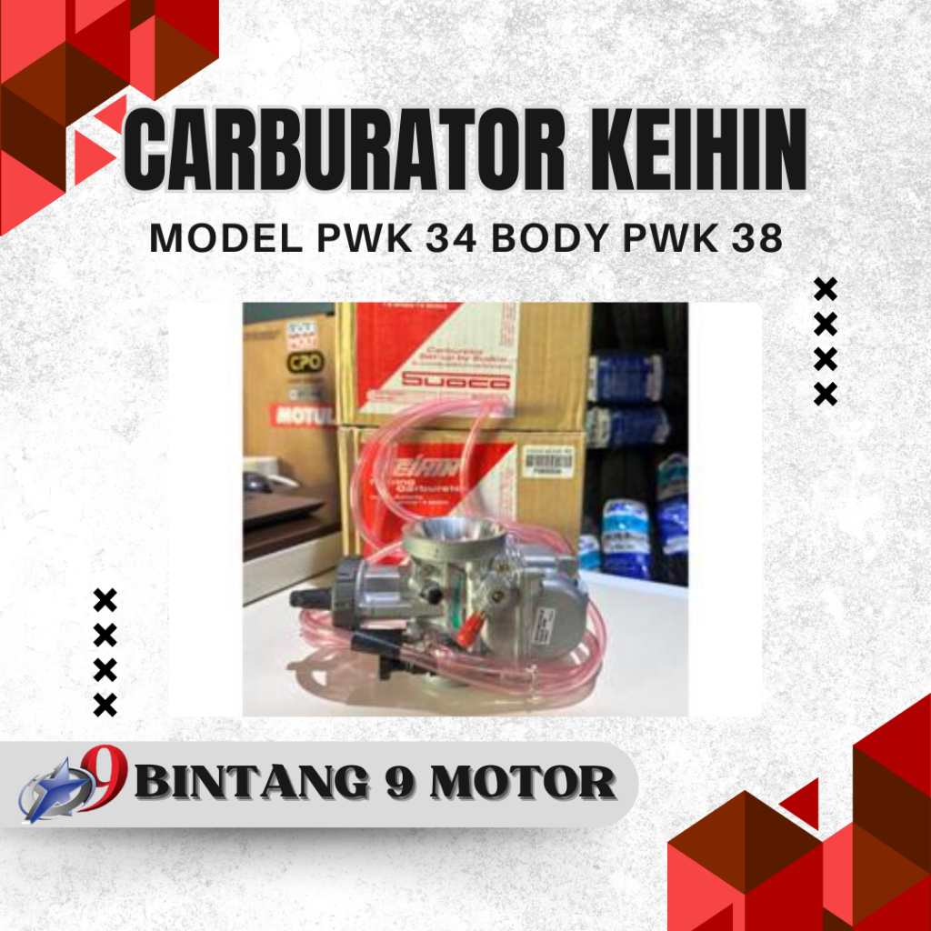 CARBURATOR KEIHIN (KARBURATOR) SUDCO MODEL PWK 34 BODY PWK 38-BINTANG SEMBILAN MOTOR