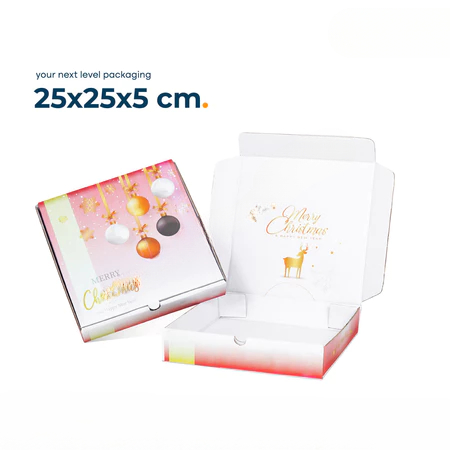 

(10 Pcs)Box Natal Toples 250gr Isi 4 Dus Hampers Merry Christmas 25x25x25 Cm Kotak Hadiah Kuker