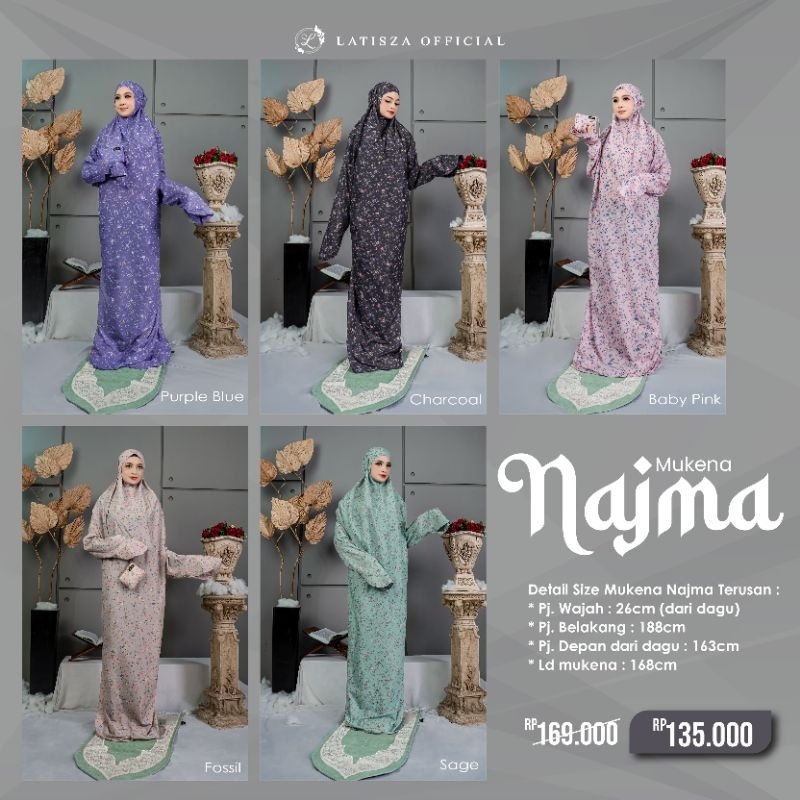 READY STOCK || SPECIAL PRICE || MUKENA TRAVELLING TERUSAN ||  MUKENA NAJMA By LATISZA HIJAB