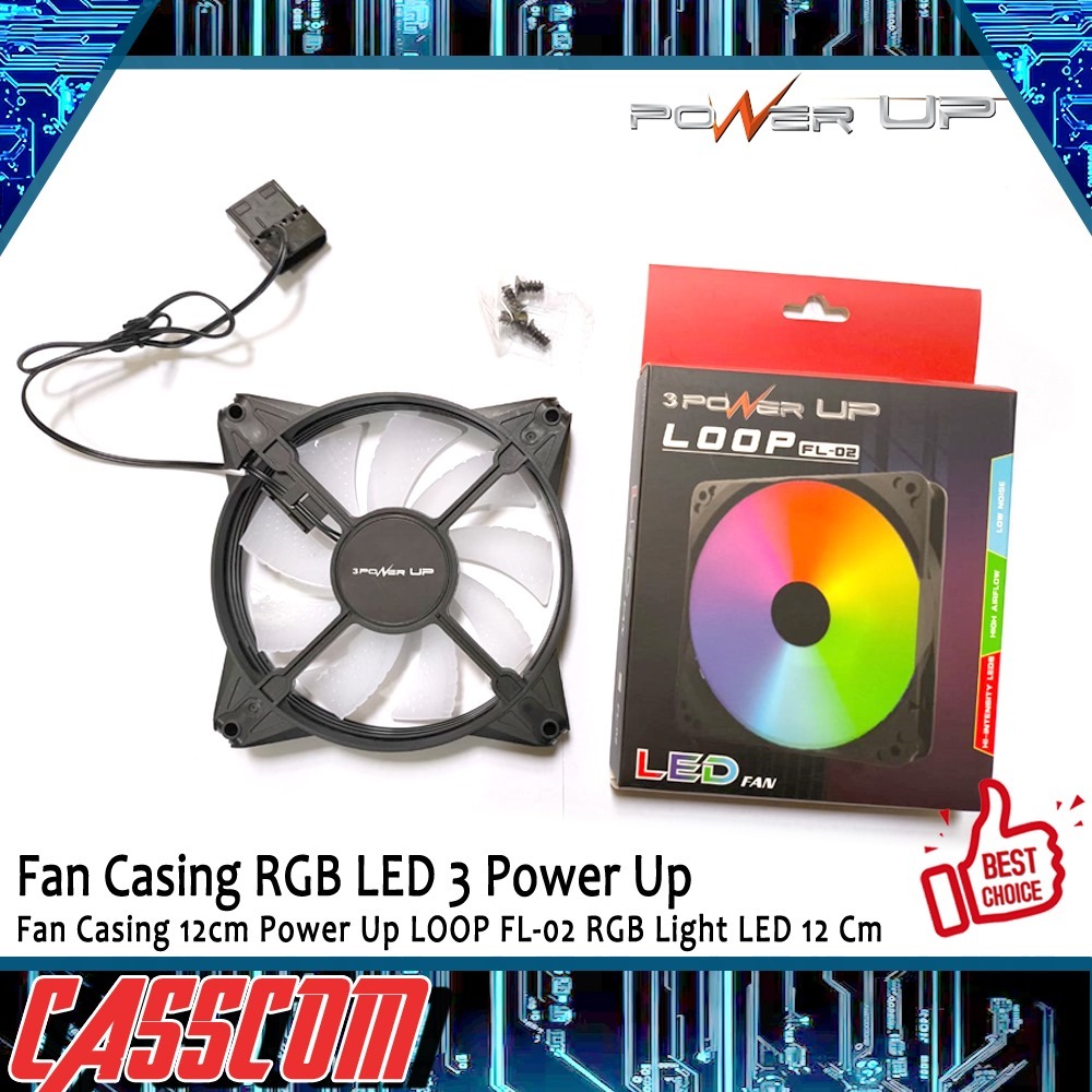 Fan Casing 12cm Power Up LOOP FL-02 RGB Light LED 12 Cm