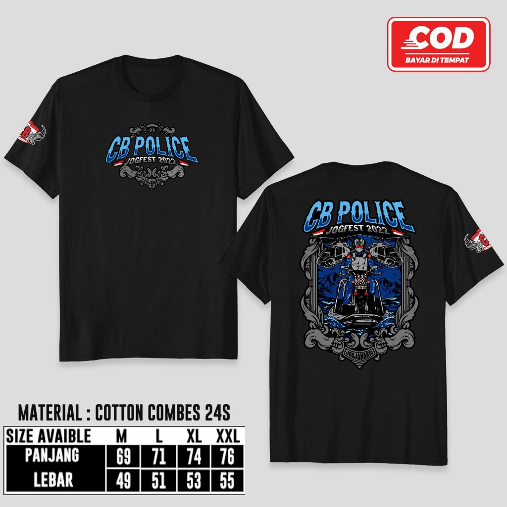 KAOS CB POLICE JOGJA FEST - KAOS JAMDA JATENG TERBARU 2024 - KAOS CB - KAOS RACING HONDA - KAOS ACAR