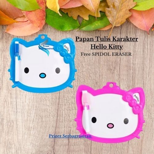

Papan Tulis White Board + Spidol Penghapus Marker Eraser Karakter Lucu Unyu Kepala Hello Kitty
