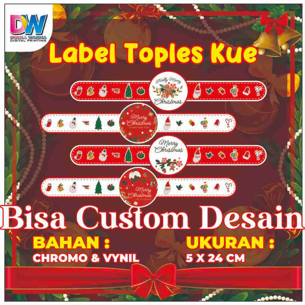 

LABEL TOPLES KUE/LABEL MAKANAN CUSTOM/LABEL KEMASAN