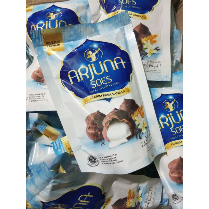 

Soes Arjuna Pouch 30gr Cokelat Vanila Arjuna Soes Kue Soes Enak Manis Aneka Rasa