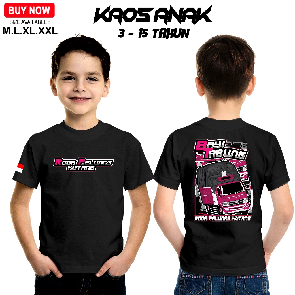 KAOS ANAK - KAOS TRUK BAYI TABUNG RODA PELUNAS HUTANG BAJU TRUK ANAK BAJU DISTRO