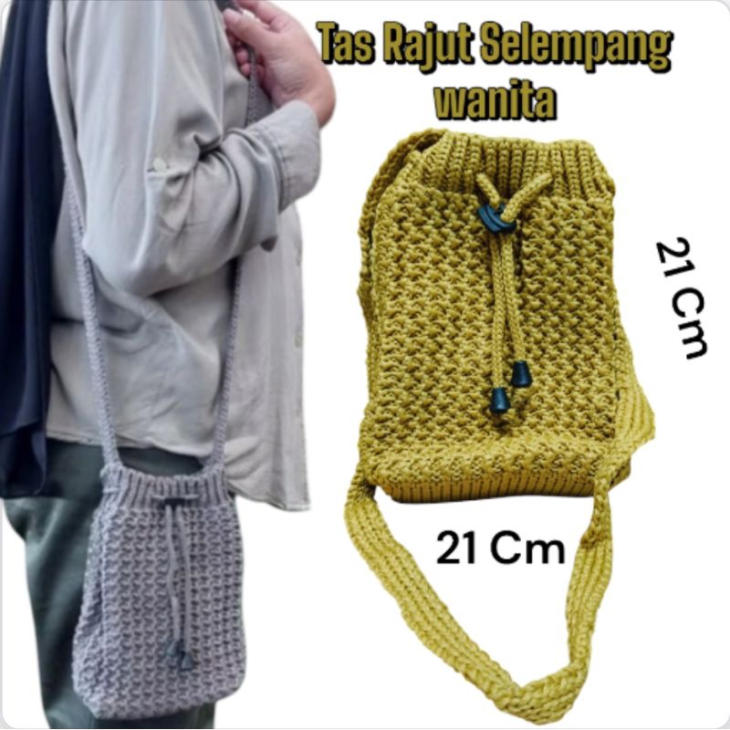 Tas selempang rajut mini/tas selempang rajut mini/tas selempang rajut termurah/tas selempang kekinia