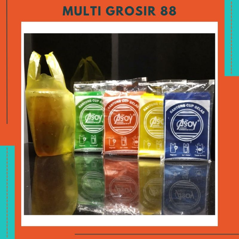 MG88 HD Jus Kantong Plastik Kresek Cup Gelas Minuman Es Teh Jumbo Pop Ice Boba Uk. 10 x 30 Cm (Tobys