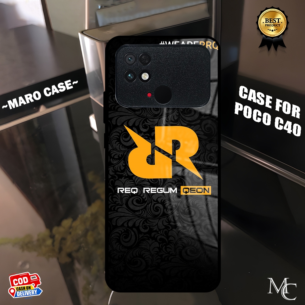 (MC46) CASE SOFTCASE POCO C40 GLOSSY KILAU EFEK KACA REDMI TERBARU MOTIF RRQ