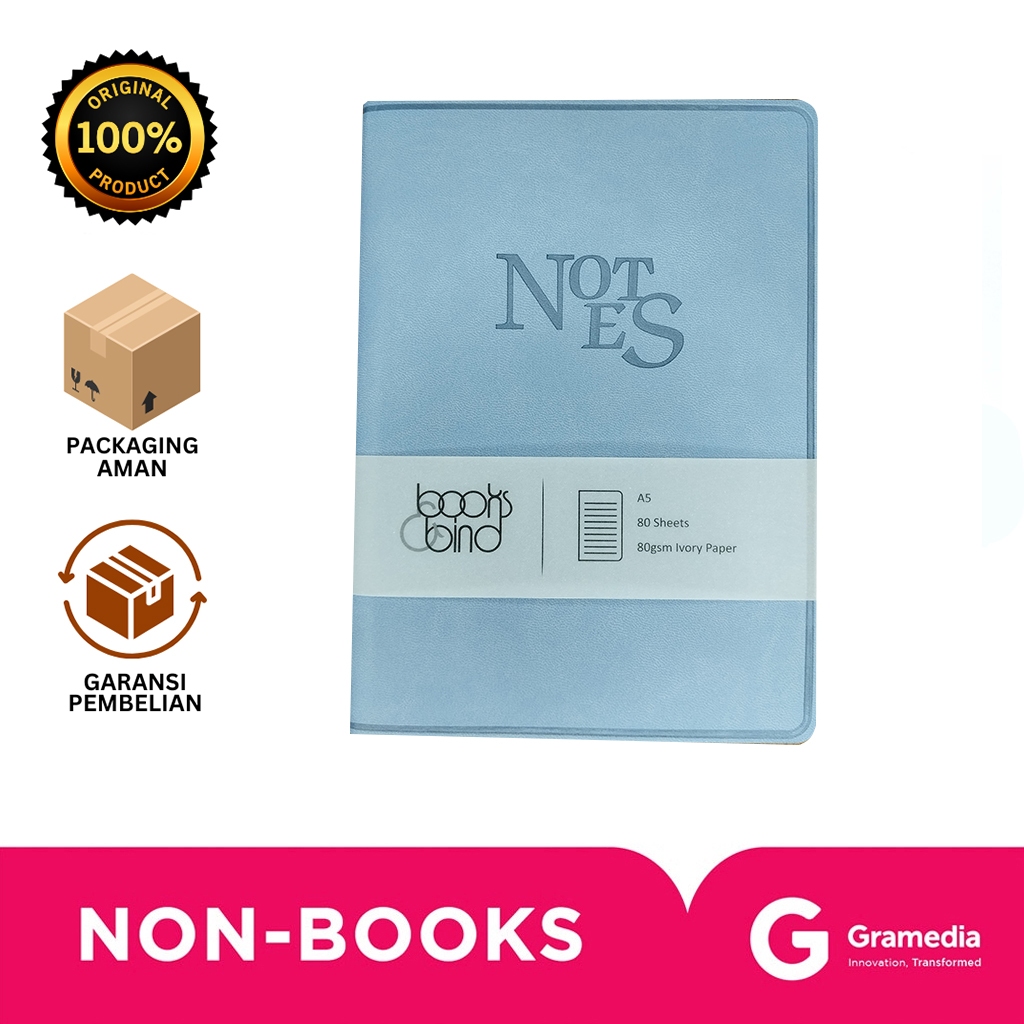 

Gramedia Bali - BOOKS&BIND NB -NOTES- DEBOSS A5 STEEL BLUE