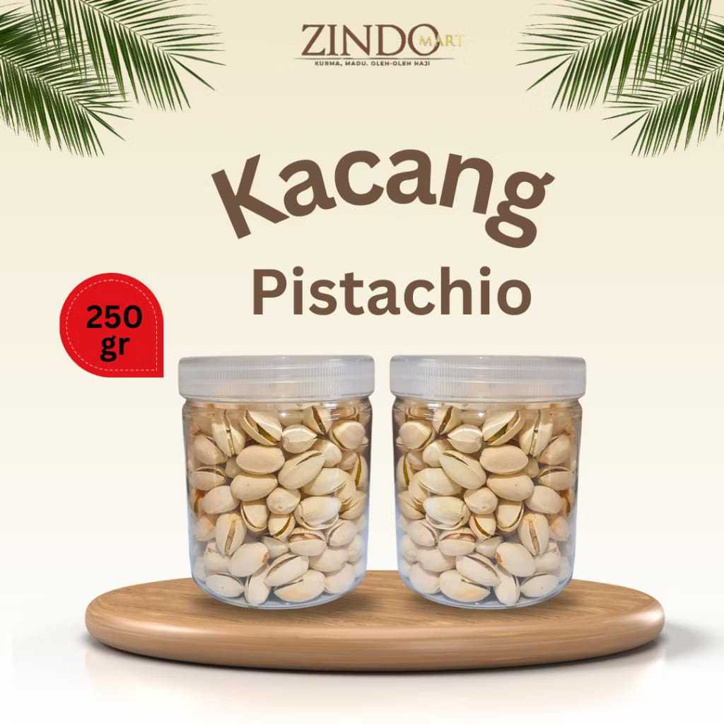 

KACANG PISTHACIO 250GR & 500GR / KACANG FUSTRUK SNACK SEHAT OLEH OLEH HAJI