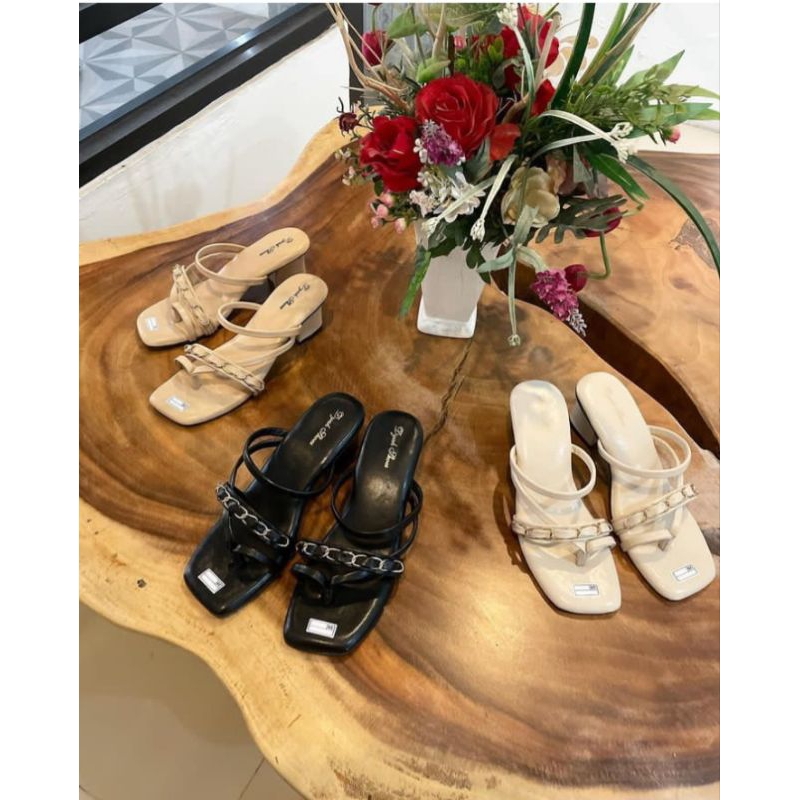 Sepatu Heels sandal wanita Zora / Sepatu hak wanita Teplek tebal