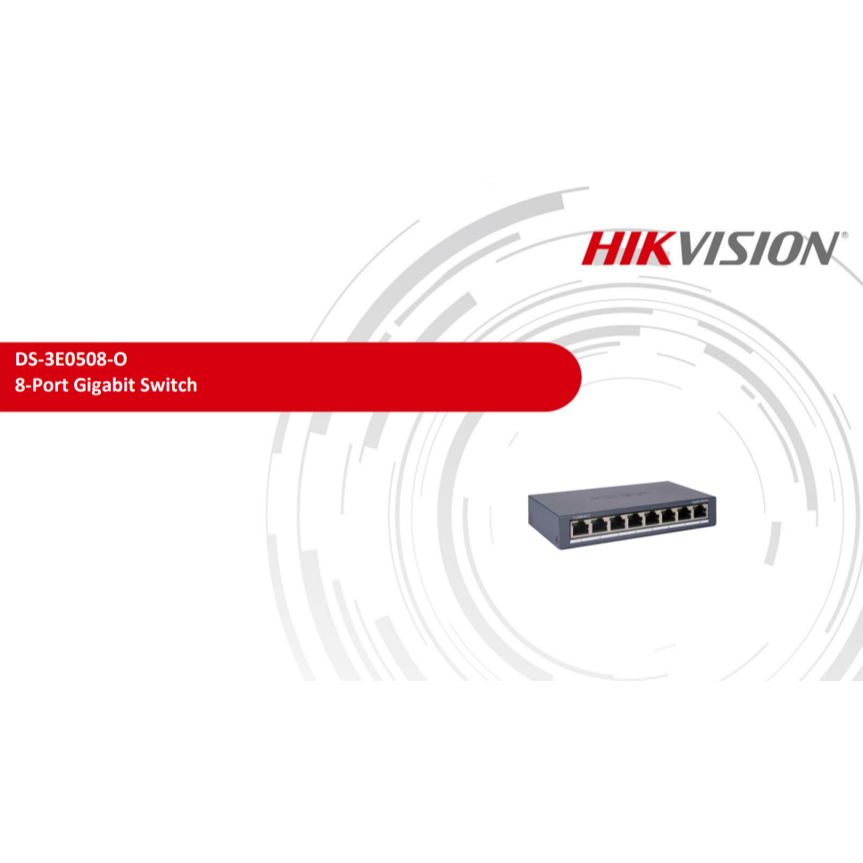 DS-3E0508-O 8-Port Gigabit Switch PoE hikvision