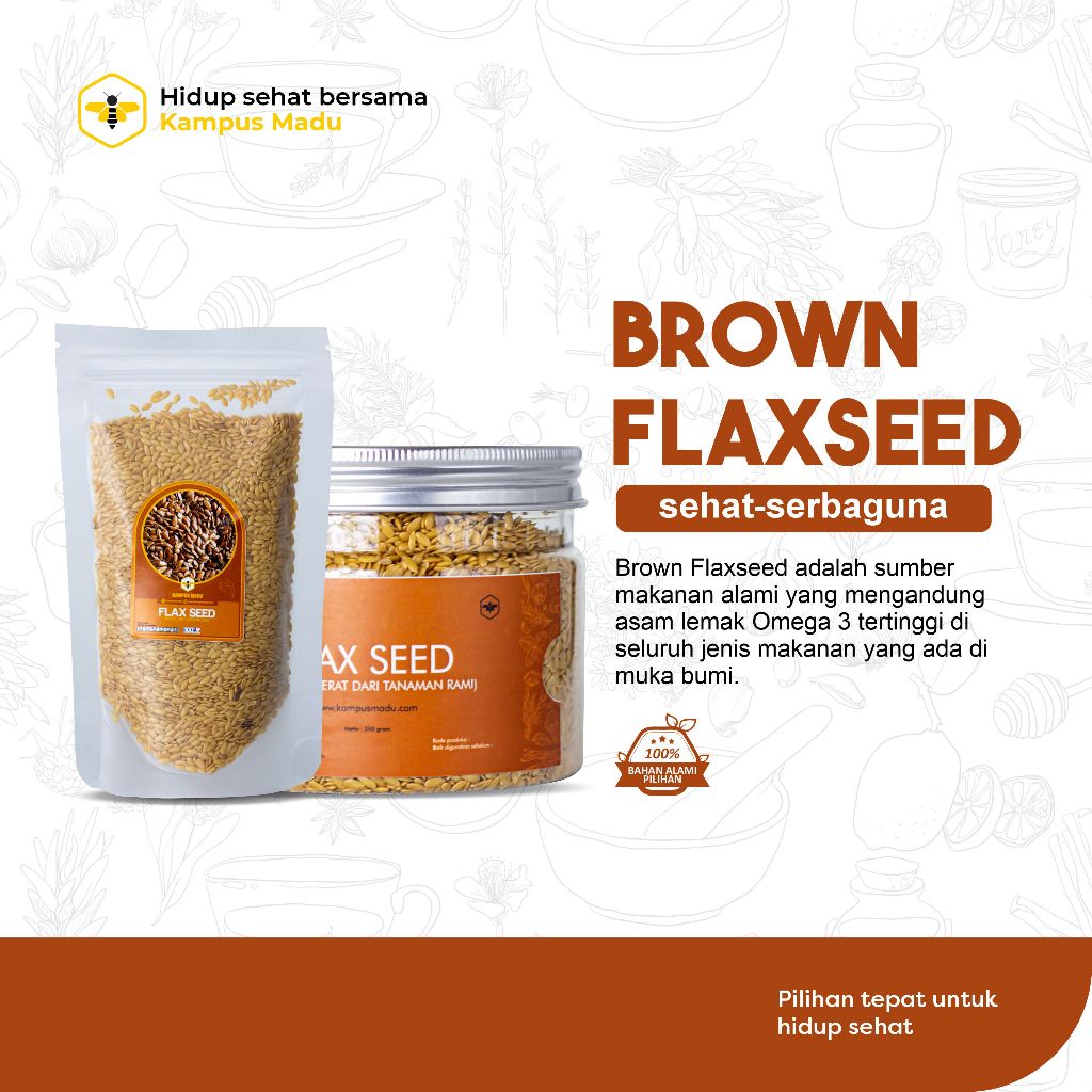 

Flax Seed Roasted BIji Rami Panggang Gluten Free Berkualitas