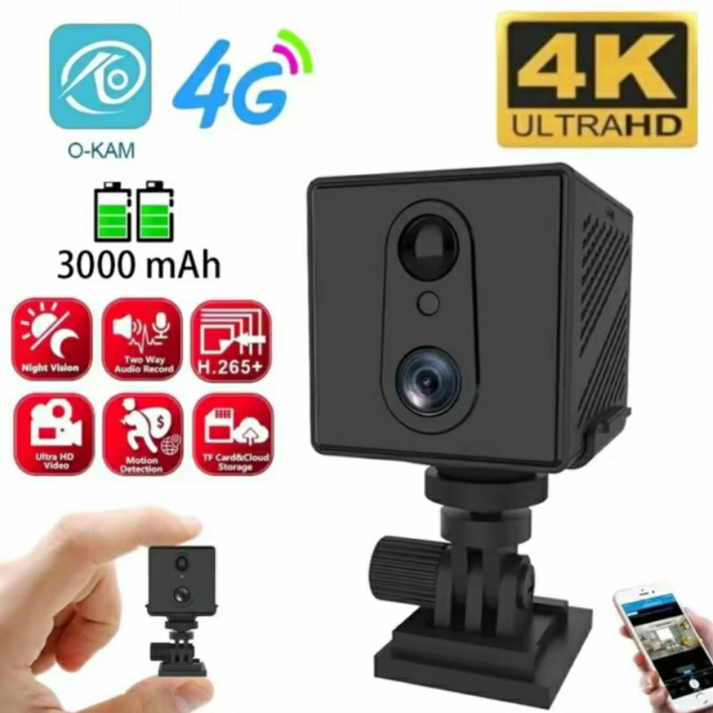 4G Mini IP Camera O-Kam Pro FHD Simcard 4G Battery 3000Mah