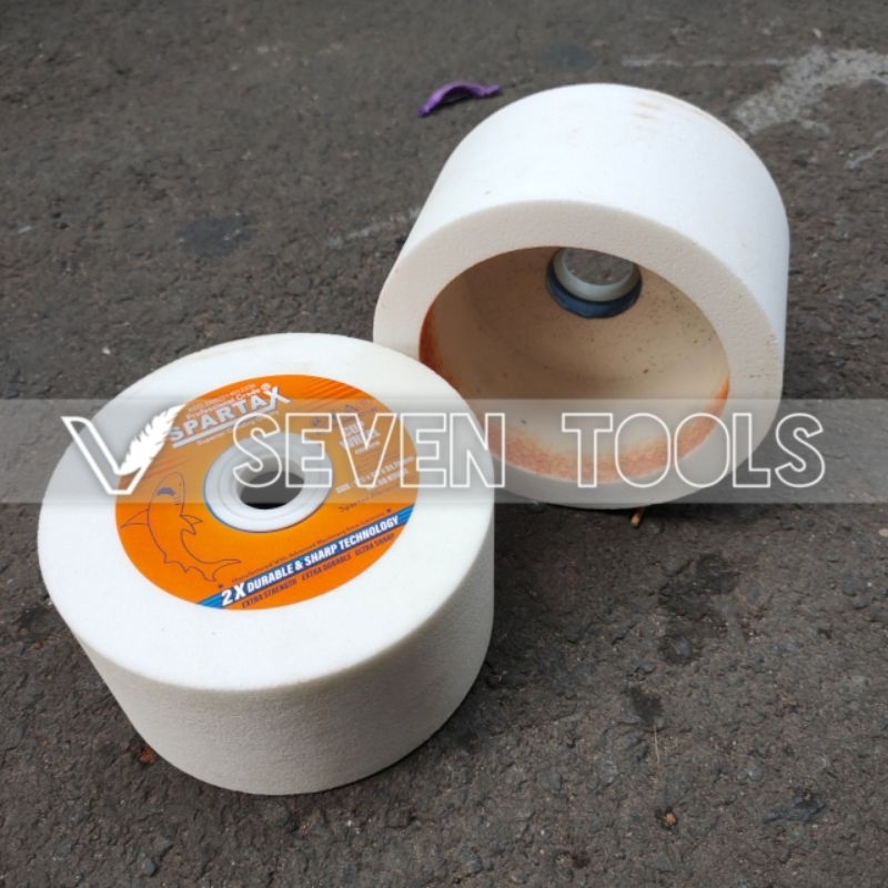 Batu Gerinda Duduk 5 Inch Mata Gerinda Mangkok SPARTAX Size 125 x 50 x 31.75 Grit 60 80 100