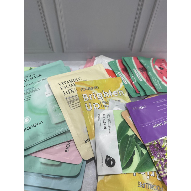 [NEW - Exp 2025] Sheet Mask Lip Mask Eye Mask Masker Lembaran