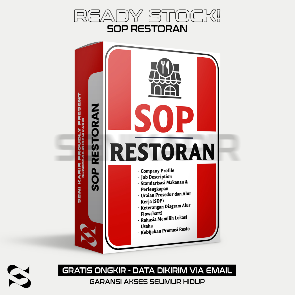 Paket SOP RESTORAN - Standar Operasional Prosedur Usaha Bisnis Restaurant Rumah Makan Resto Lengkap