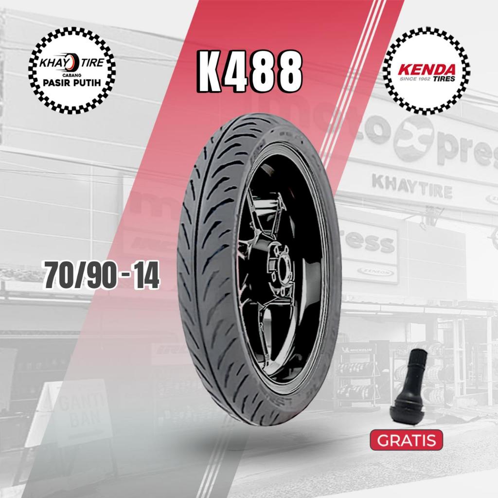 Ban Motor Matic KENDA PURE RIDE K488 70/90 Ring 14 Tubeless