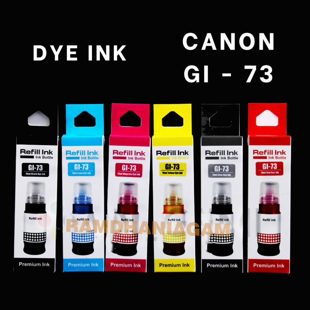 Canon Tinta Refill  GI-73 BCMY GreyDye RedDye - 70ml - GI-53 GI-73 GI-23  G570 G670