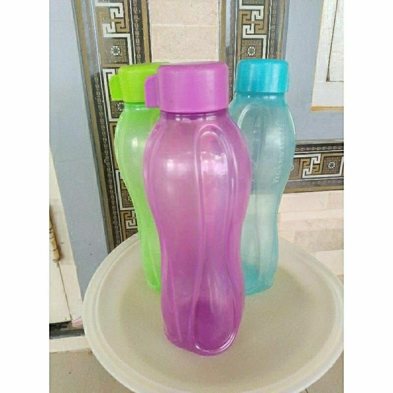 botol minum tempat minum eco bottle 1 liter ulir Tupperware second preloved