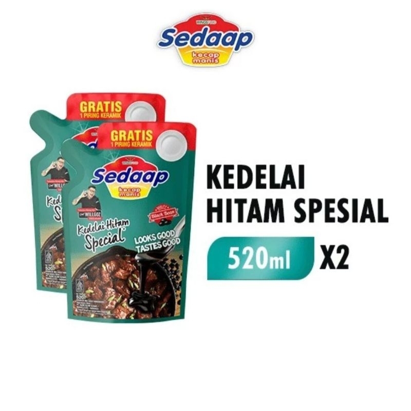 

Sedaap Kecap Manis Kedelai Hitam Spesial 520 ml x 2 Pcs