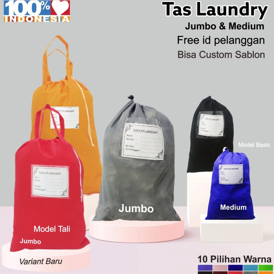 Tas Laundry Jumbo Custum Sablon  Laundry Bag  Tas Laundry Non Wooven  Tas Spunbund Besar