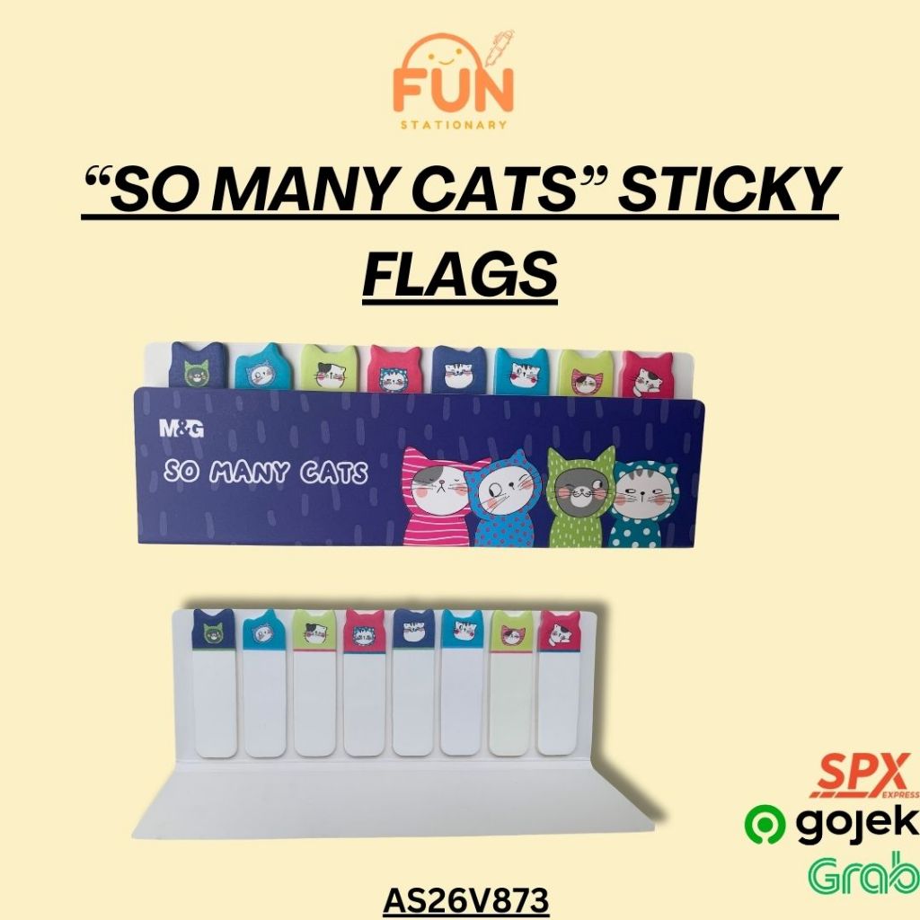 

M&G "SO MANY CATS" STICKY FLAGS