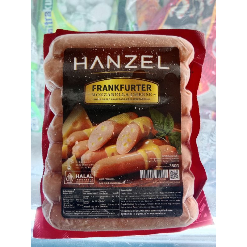 

Sosis Hanzel Frankfurter Mozzarella cheese