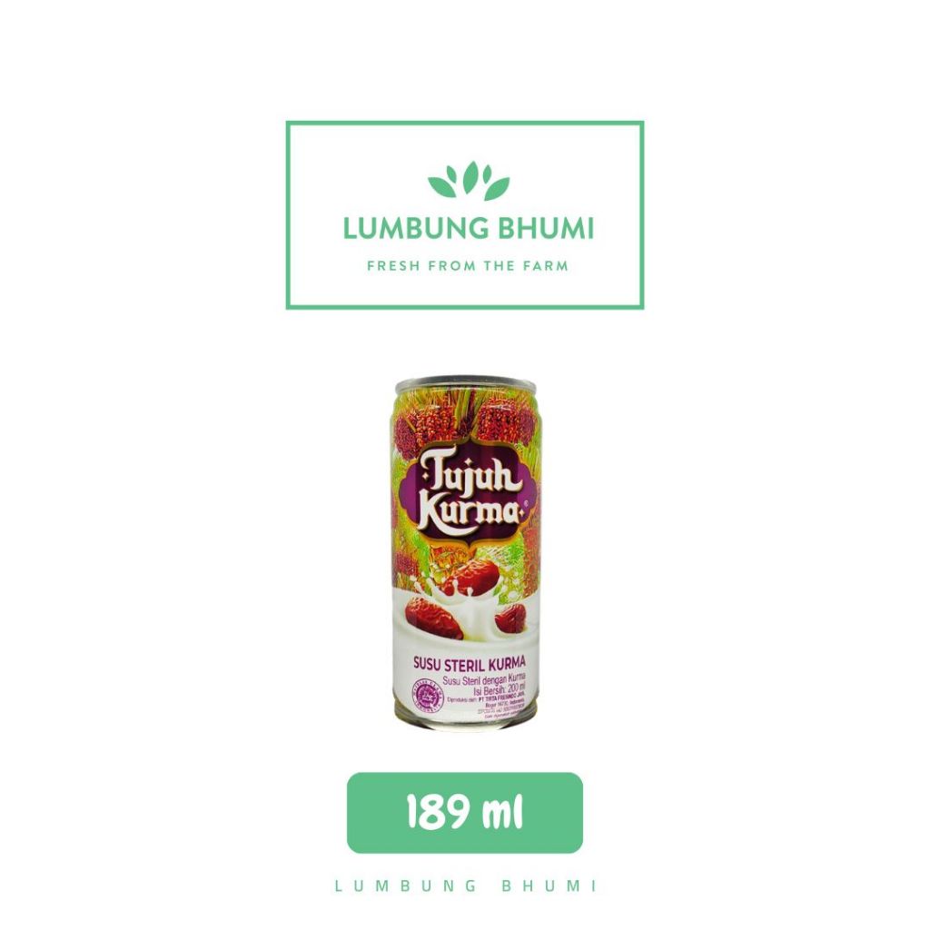 

TUJUH KURMA Susu Steril Kurma 189 ml 1 Pcs - Lumbung Bhumi