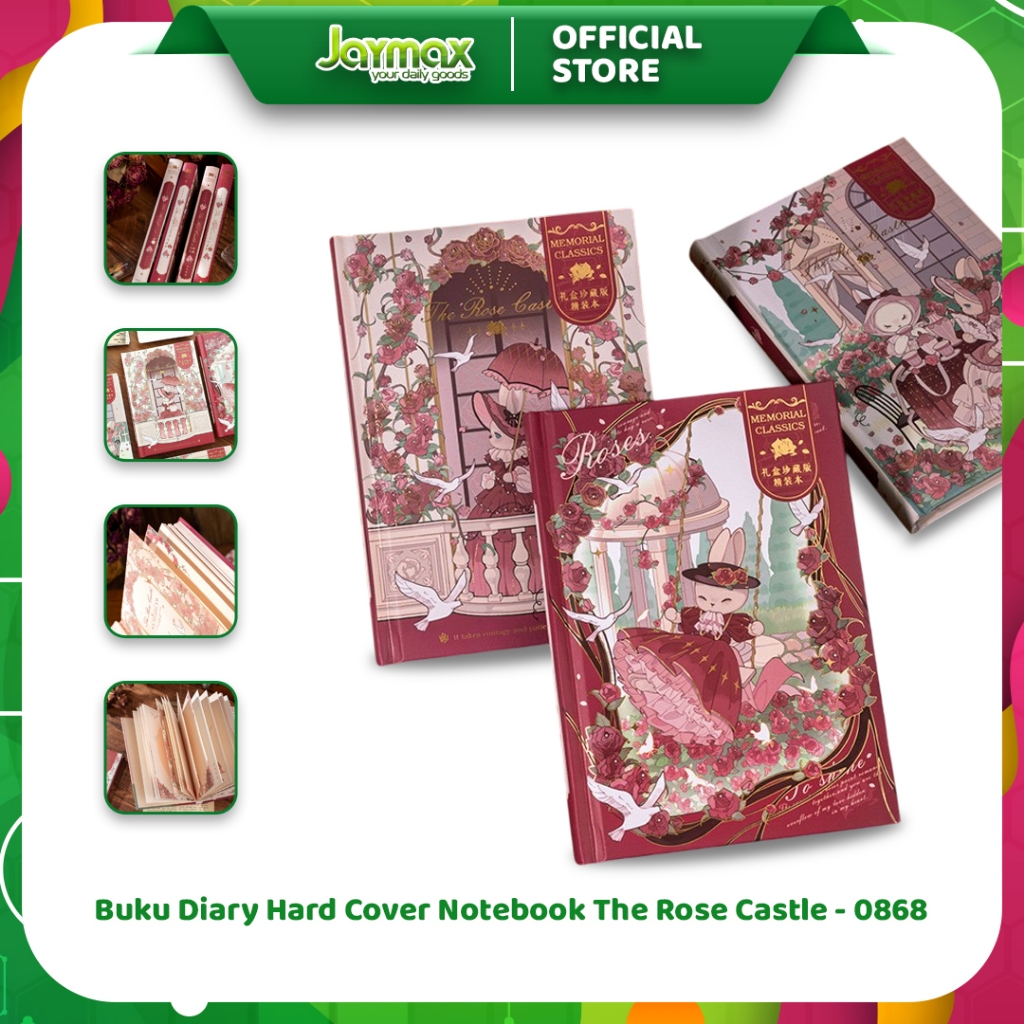 

Buku Diary Hard Cover Notebook The Rose Castle - 0868
