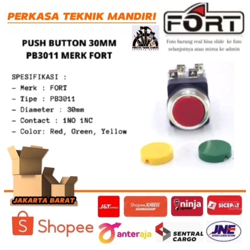 PUSH BUTTON 30mm FORT PB3011 FORT