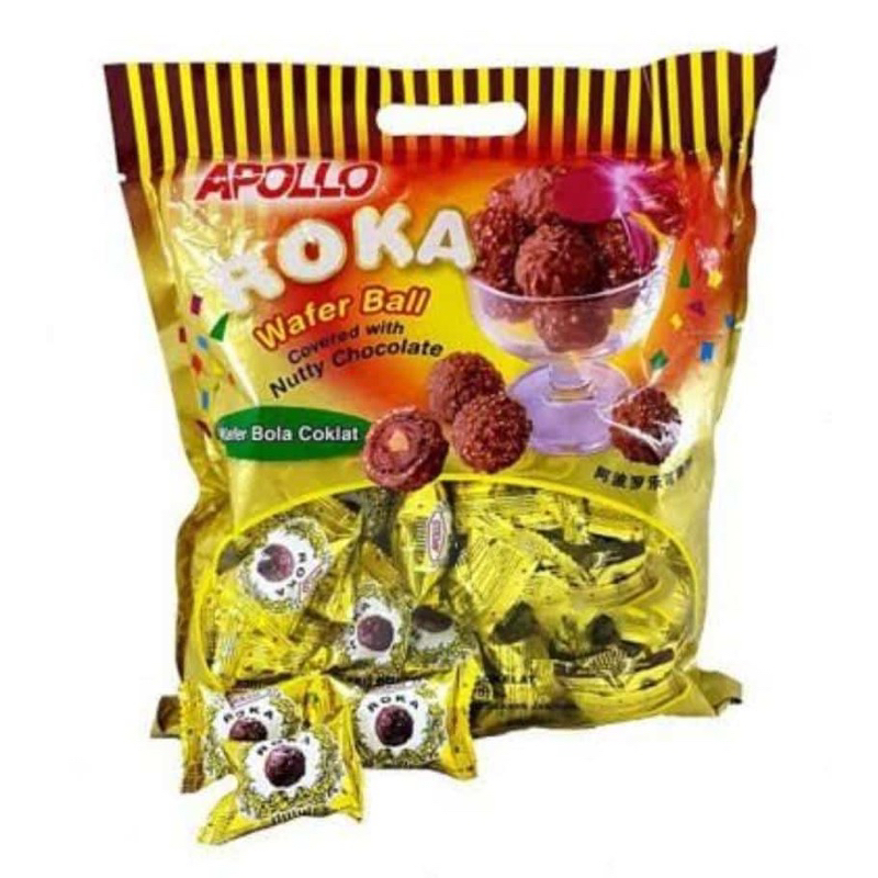 

Snack Apollo Roka Wafer Ball isi 50pcs