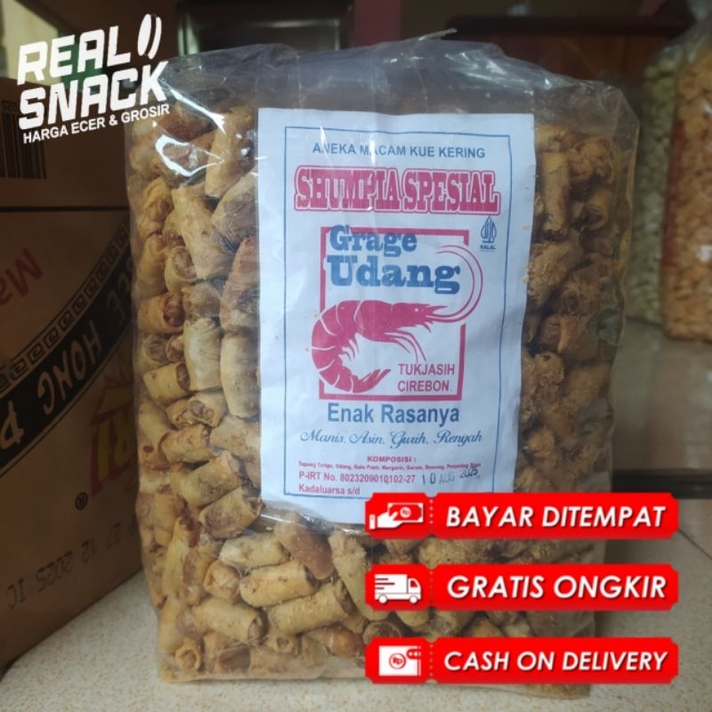 

PROMO!!! SUMPIA UDANG SPESIAL GRAGE UDANG KHAS CIREBON ISI 1KG