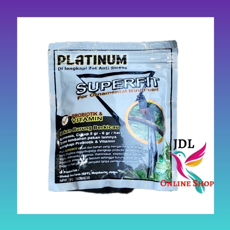 SUPERFIT PLATINUM VOER PUR PAKAN BURUNG MACET MALAS BUNYI