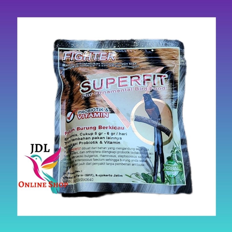 SUPERFIT FIGHTER VOER PUR PAKAN BURUNG LOMBA  MURAI KACER PENTET DLL
