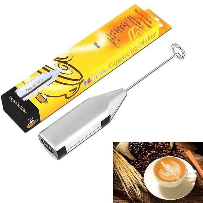 Wow Murah Meriah Fast Milk Former pembuih susu Cappuccino Stainless Steel Whisk 2191