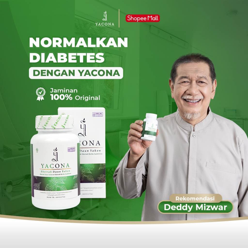 Yacona Obatgula Darah Kemasan 60 Kapsul Herbal Diabetes Ampuh
