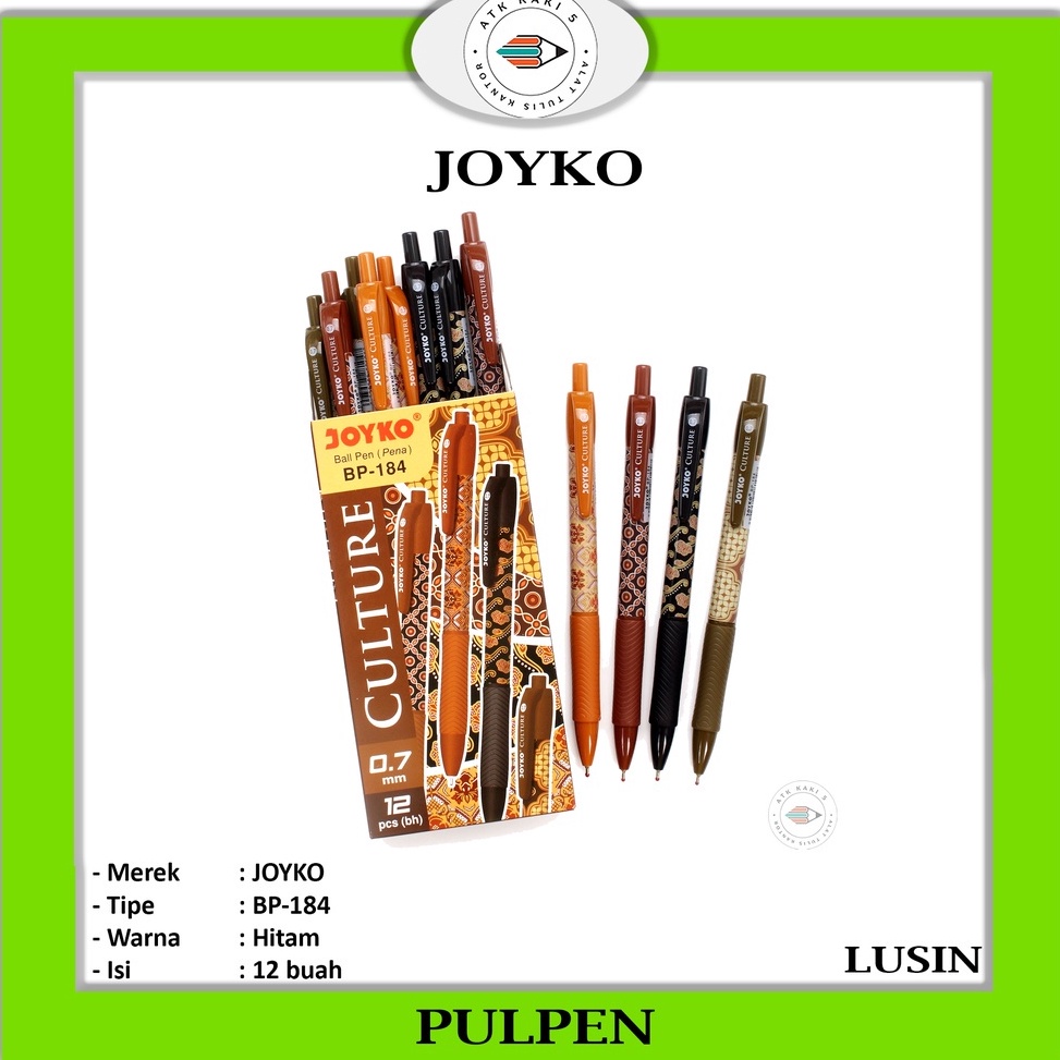 

KODE W36S JOYKO Pulpe Culture Batik BP184 Hitam Lusin