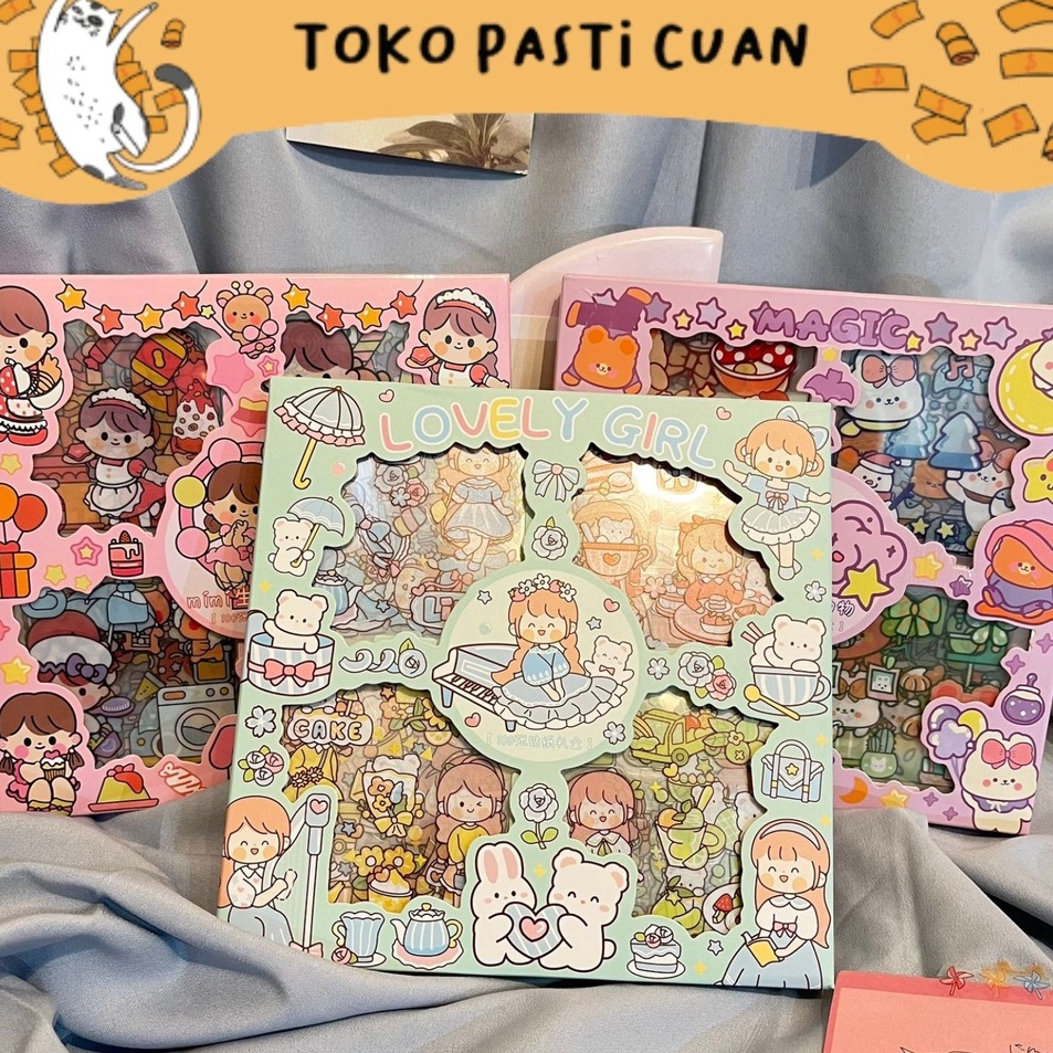 

Dijamin Puas paket sticker besar karakter cewe senmu versi 3 1 lembar sticker solatip lucu imut lakban keren elegan fancy atk imut bisa COD termurah import