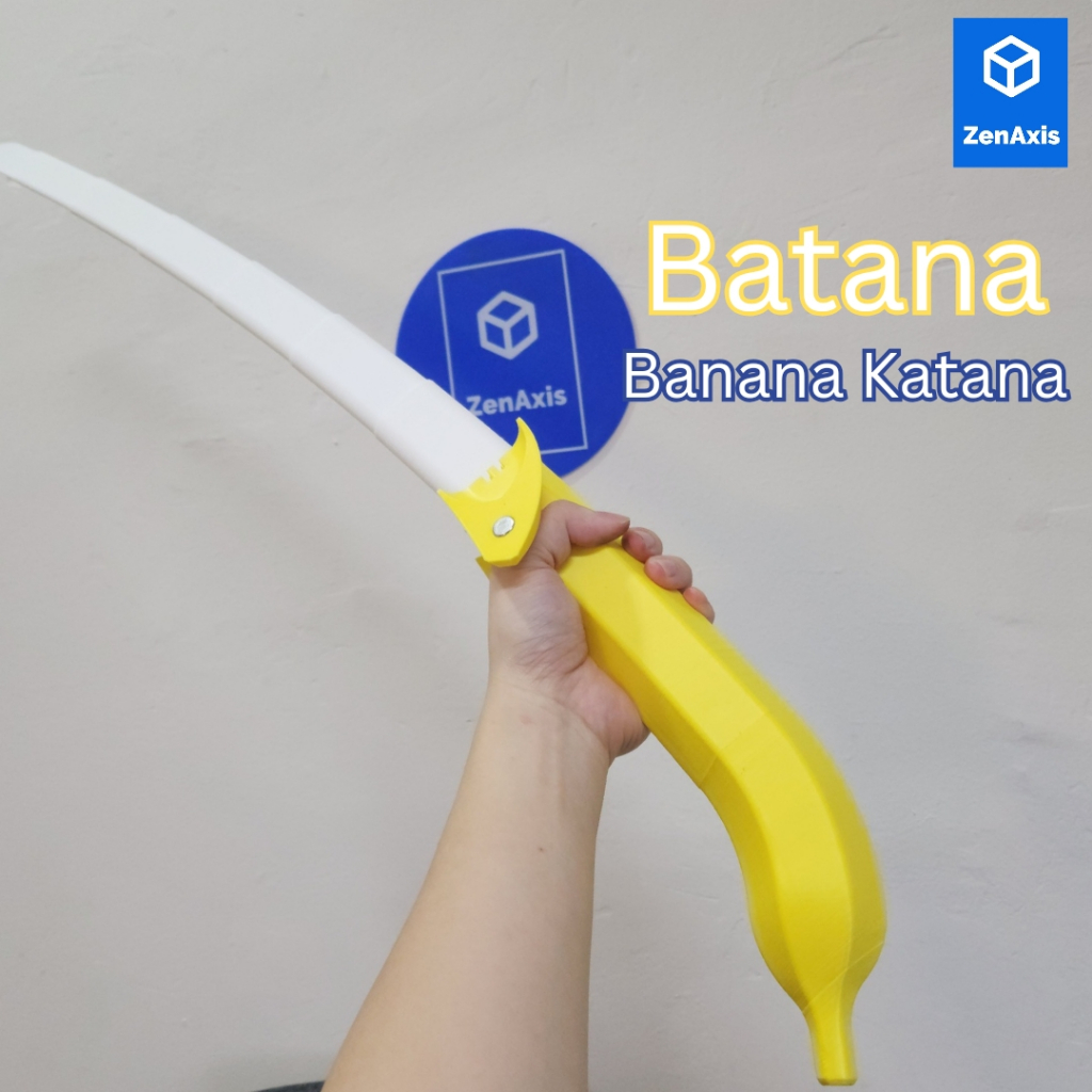 Stok Baru BATANA Fidget 3D Katana Toy Retractable ZENAXIS BATANA Pisang mainan retractable