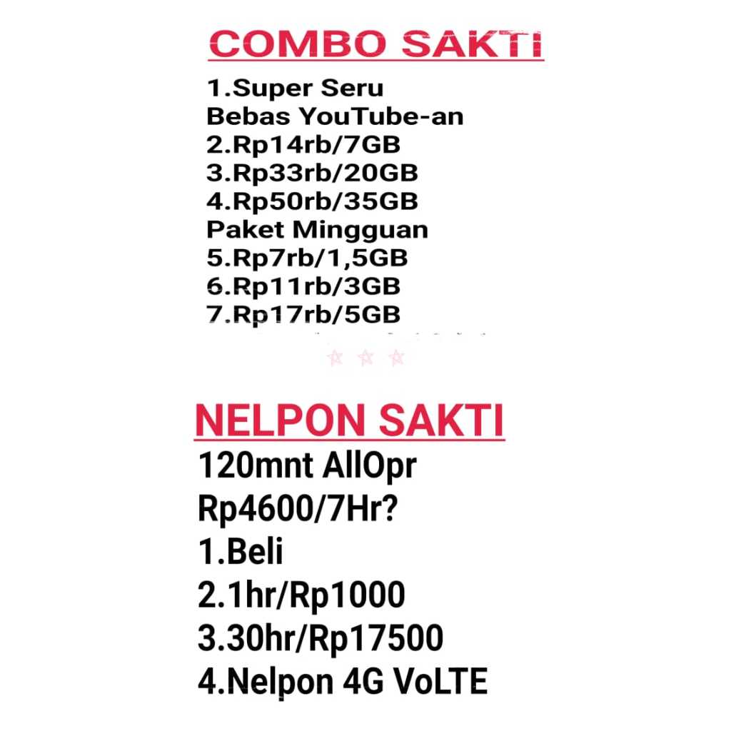kartu sakti telkomsel 7gb 20gb