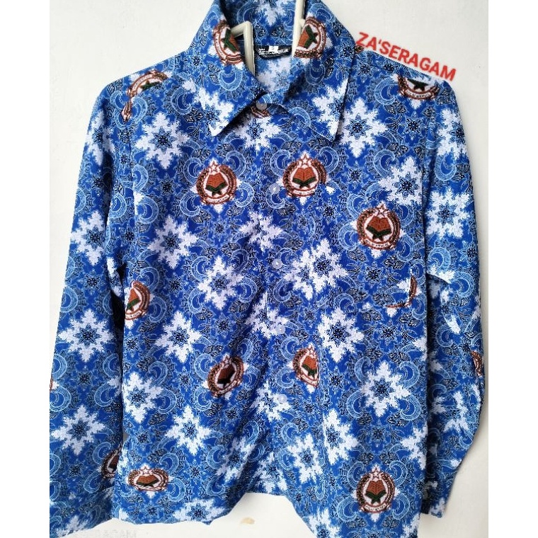 BatikSeragamSekolahBatik MtsBajuBatikLuginaBiruBatikSekolahMts
