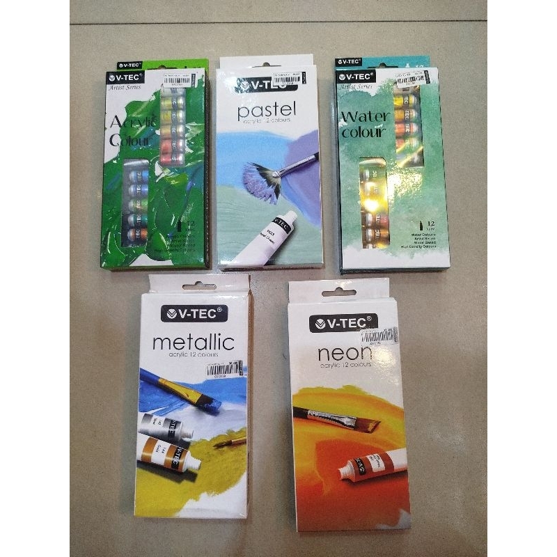 

Cat Air dan Acrylic V-tec 12 warna Original (Aneka)