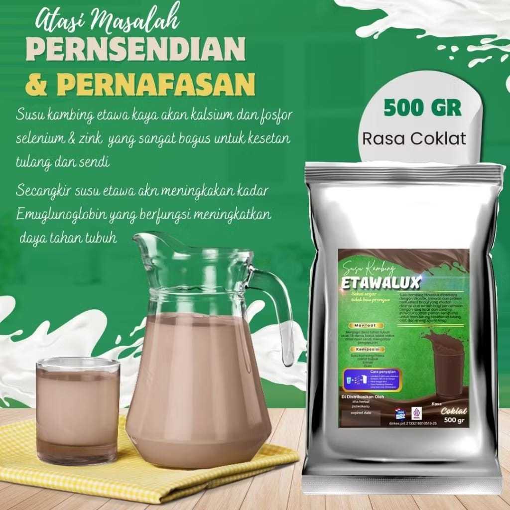 

Susu Kambing Etawa Premium 500 gr Rasa Coklat