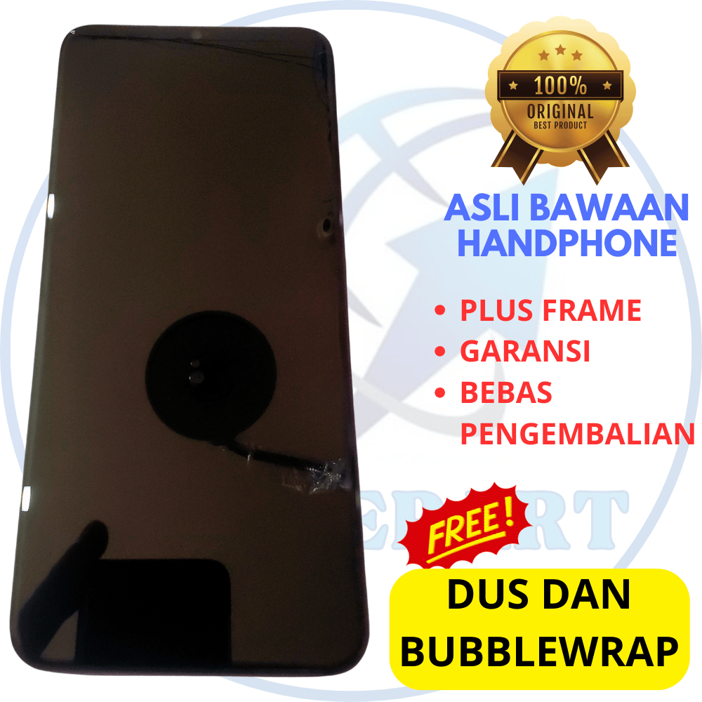 lcd realme narzo 50a original copotan plus frame - ori cabutan bawaan